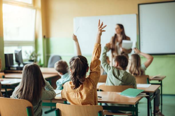 Élèves dans une école à Maurice