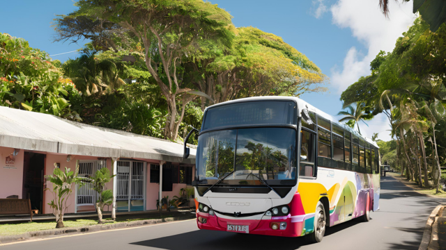 Bus de transport en commun à l'île Maurice