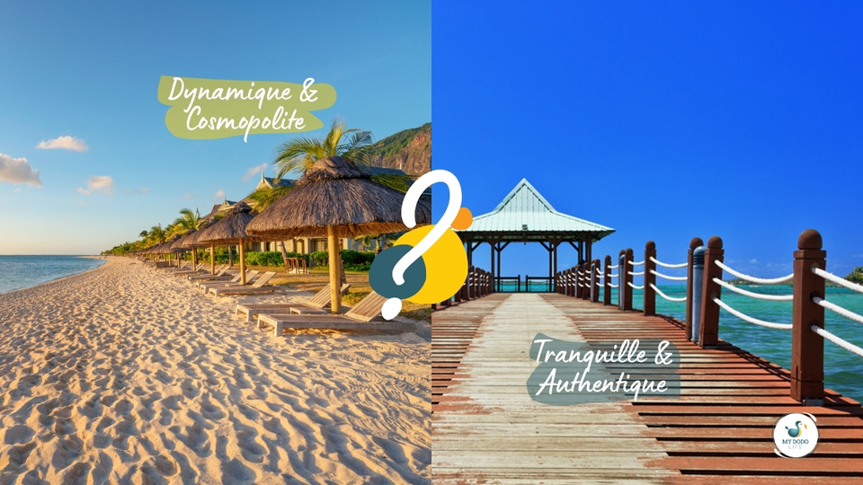 La côte est ou ouest île Maurice